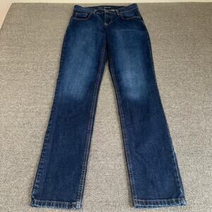 Mott & Bow Slim Straight Blue Jeans Women's Size 26 x 32 Minimalist Casual